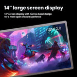 14-Inch Portable Monitor USB-C & HDMI-Compatible Laptop Second Screen, HYX-14R