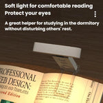 Lampada da lettura a clip ricaricabile tramite USB con segnalibro pieghevole a LED