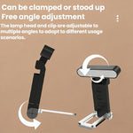 Lampada da lettura a clip ricaricabile tramite USB con segnalibro pieghevole a LED