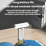 Lampada da lettura a clip ricaricabile tramite USB con segnalibro pieghevole a LED