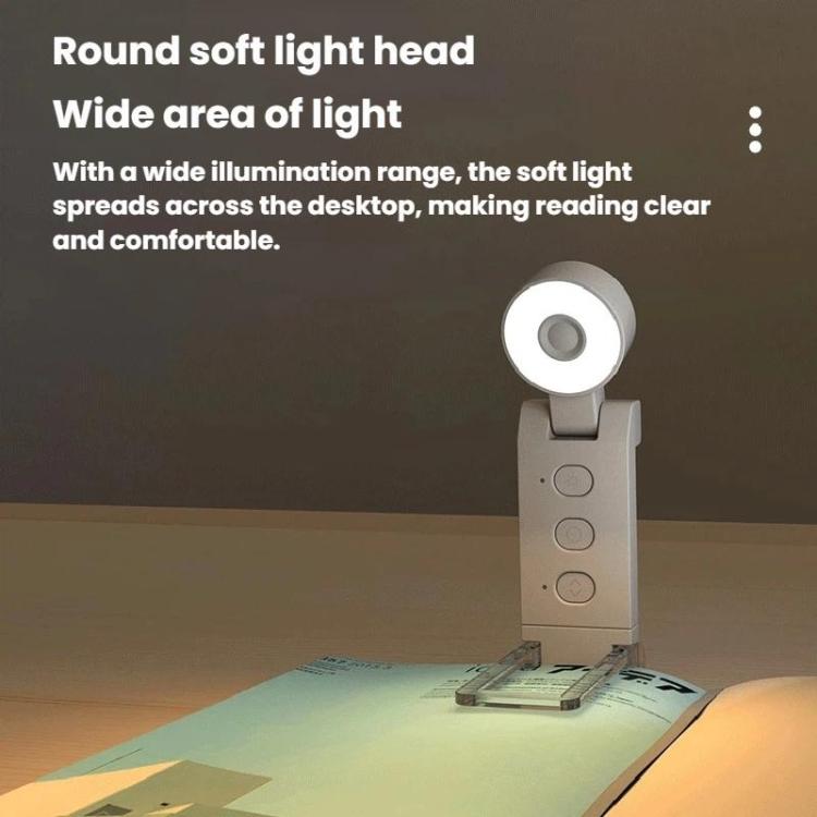 Mini lampada segnalibro portatile USB con clip, luce ambientale a LED