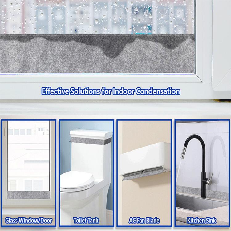 Strisce autoadesive anticondensa per finestre, strisce in feltro assorbenti per l'umidità per camera da letto e bagno, 3pcs