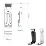 Mini lampada segnalibro portatile USB con clip a LED per la protezione degli occhi, lampada da scrivania, 200mAh Black, 200mAh White