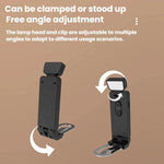 Mini lampada segnalibro portatile USB con clip a LED per la protezione degli occhi, lampada da scrivania, 200mAh Black, 200mAh White
