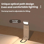 Mini lampada segnalibro portatile USB con clip a LED per la protezione degli occhi, lampada da scrivania, 200mAh Black, 200mAh White