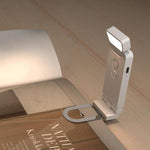 Mini lampada segnalibro portatile USB con clip a LED per la protezione degli occhi, lampada da scrivania, 200mAh Black, 200mAh White