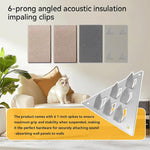 Morsetto a pressione con base triangolare per l'installazione di pannelli acustici, 12pcs