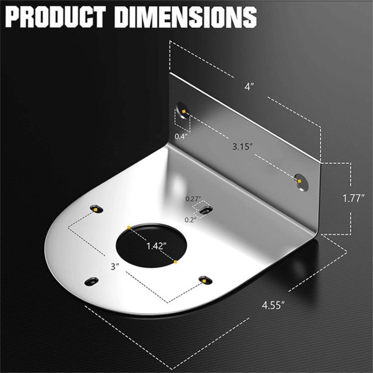 Supporto in acciaio inox per luci LED veicoli 2 pezzi