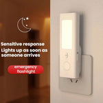 Ricarica a induzione tramite corpo umano e luce notturna a doppio uso con presa elettrica