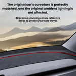Suede Dashboard Lightproof Mat Sun Protection Sunshade Mat For Tesla Model Y L / 2025+ MODEL Y JUNIPER, 3mm Widened, 4mm