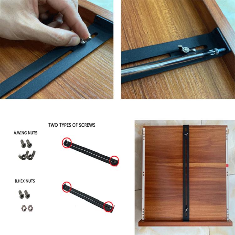 Kit di riparazione per cassetti, staffe di rinforzo per mobili in legno, truciolato e MDF., 1, 2