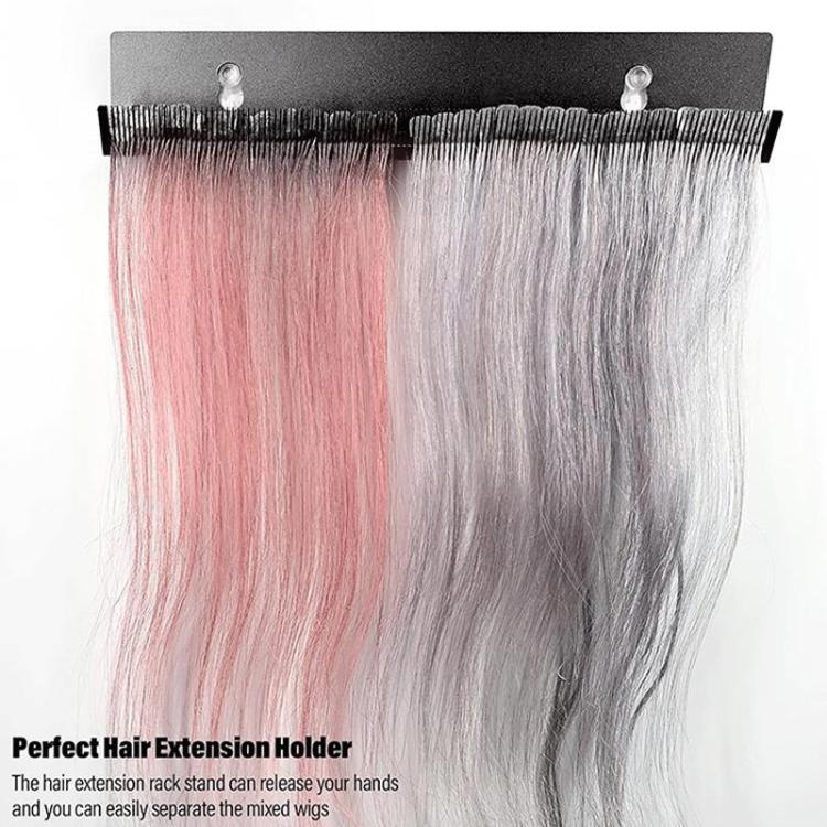 Supporto in metallo per parrucche e extension, ideale per lo styling e la conservazione.