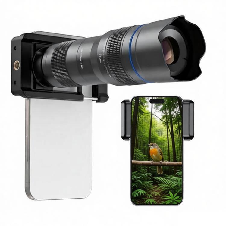 Obiettivo zoom teleobiettivo universale APEXEL interamente in metallo 20-40x per smartphone, telescopio HD per telefono per fotografia lunare e di concerti, APL-20-40X