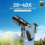 Obiettivo zoom teleobiettivo universale APEXEL interamente in metallo 20-40x per smartphone, telescopio HD per telefono per fotografia lunare e di concerti, APL-20-40X
