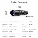Obiettivo zoom teleobiettivo universale APEXEL interamente in metallo 20-40x per smartphone, telescopio HD per telefono per fotografia lunare e di concerti, APL-20-40X