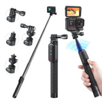 Amagisn Selfie Stick con telecomando per action camera e smartphone, Bluetooth 5.1, estensibile fino a 101 cm (40 pollici)., Claw, 1/4 Inch, Ballhead Claw, Ballhead 1/4 Inch