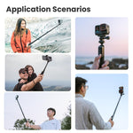 Amagisn Selfie Stick con telecomando per action camera e smartphone, Bluetooth 5.1, estensibile fino a 101 cm (40 pollici)., Claw, 1/4 Inch, Ballhead Claw, Ballhead 1/4 Inch