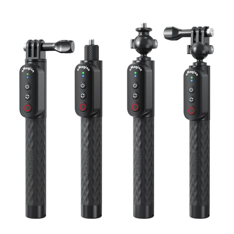 Amagisn Selfie Stick con telecomando per action camera e smartphone, Bluetooth 5.1, estensibile fino a 101 cm (40 pollici)., Claw, 1/4 Inch, Ballhead Claw, Ballhead 1/4 Inch