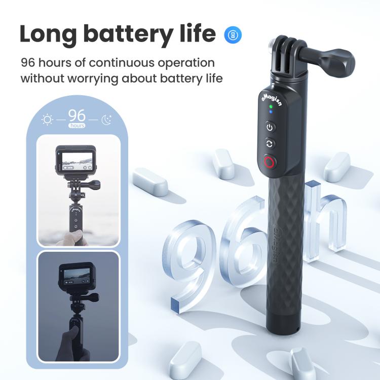 Amagisn Selfie Stick con telecomando per action camera e smartphone, Bluetooth 5.1, estensibile fino a 101 cm (40 pollici)., Claw, 1/4 Inch, Ballhead Claw, Ballhead 1/4 Inch