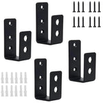 Staffa di rinforzo per barra della porta a forma di U aperta, staffa per barriera di sicurezza della porta, 2pcs, 4pcs