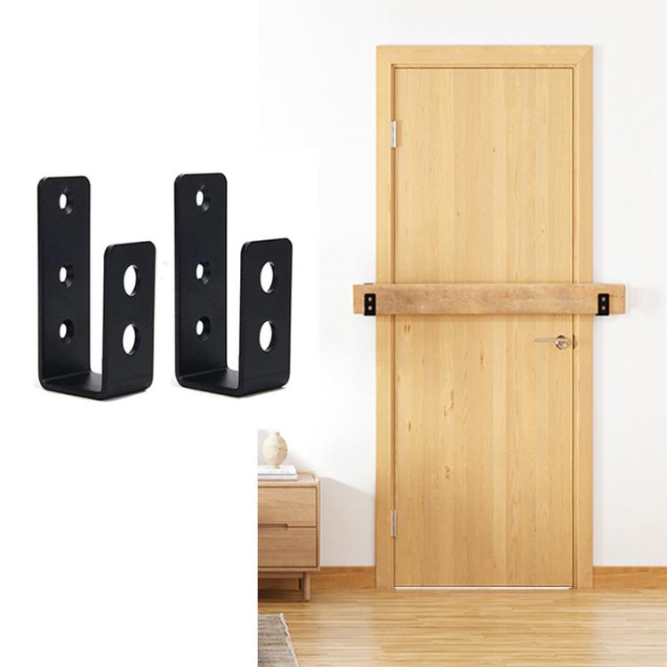 Staffa di rinforzo per barra della porta a forma di U aperta, staffa per barriera di sicurezza della porta, 2pcs, 4pcs