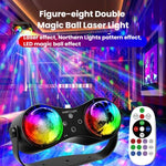 Luce magica a sfera con telecomando, 7 colori, LED rotante, luce d'atmosfera per palcoscenico, bar e KTV., US Plug, EU Plug, UK Plug, AU Plug