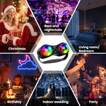 Luce magica a sfera con telecomando, 7 colori, LED rotante, luce d'atmosfera per palcoscenico, bar e KTV., US Plug, EU Plug, UK Plug, AU Plug