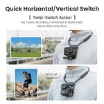 Supporto magnetico invisibile da collo AMagisn per vlogging in prima persona, compatibile con GoPro/Insta360/smartphone