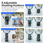 Supporto magnetico invisibile da collo AMagisn per vlogging in prima persona, compatibile con GoPro/Insta360/smartphone