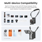Supporto magnetico invisibile da collo AMagisn per vlogging in prima persona, compatibile con GoPro/Insta360/smartphone