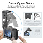Per DJI OSMO Action 6 aMaginsn Gabbia metallica con sgancio rapido e copriobiettivo in silicone, Action 6 Metal Cage