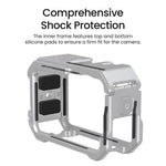 Per DJI OSMO Action 6 aMaginsn Gabbia metallica con sgancio rapido e copriobiettivo in silicone, Action 6 Metal Cage