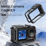 Gabbia protettiva in metallo aMaginsn 2.0 a sgancio rapido per fotocamera DJI OSMO Action 5 Pro /4/3 con copriobiettivo in silicone., Action 5 Pro /4/3 Metal Cage