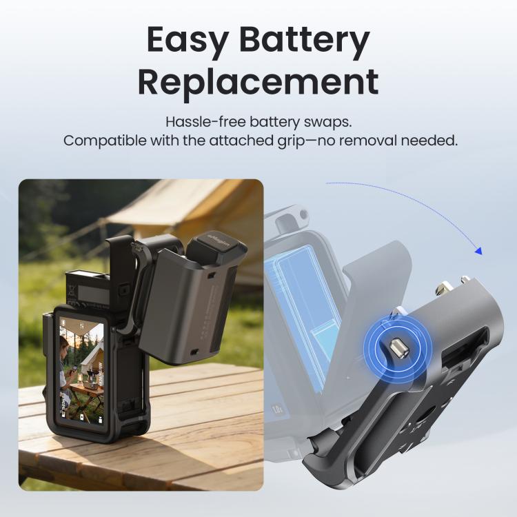 Gabbia protettiva in metallo aMaginsn 2.0 a sgancio rapido per fotocamera DJI OSMO Action 5 Pro /4/3 con copriobiettivo in silicone., Action 5 Pro /4/3 Metal Cage