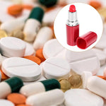 Portapillole per rossetto mimetizzato, mini scatola portatile per riporre oggetti
