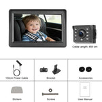 Monitor per passeggino posteriore con schermo IPS 4,3" 480p