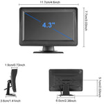 Monitor per passeggino posteriore con schermo IPS 4,3" 480p
