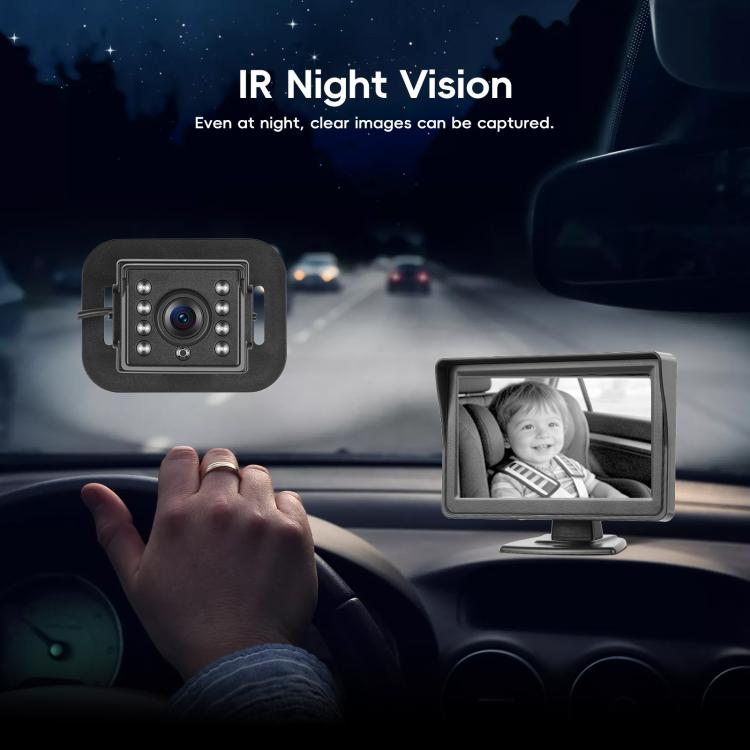 Monitor per passeggino posteriore con schermo IPS 4,3" 480p