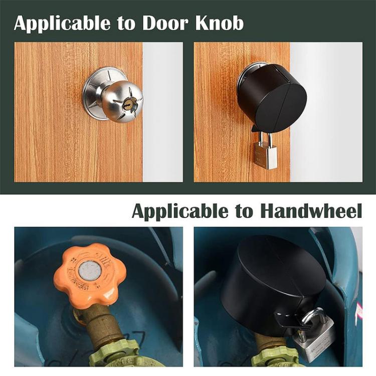 Dispositivo di bloccaggio della maniglia della porta Coperchio della serratura disabilitato Coperchio della serratura della valvola del rubinetto, No Padlock, With Padlock
