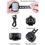 Luce di segnalazione notturna per bicicletta, ricaricabile., CYCLAMI Q6 Front Light+Tail Light