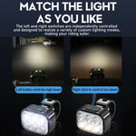 Luce di segnalazione notturna per bicicletta, ricaricabile., CYCLAMI Q6 Front Light+Tail Light