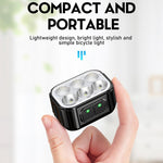 Luce di segnalazione notturna per bicicletta, ricaricabile., CYCLAMI Q6 Front Light+Tail Light