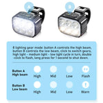 Luce di segnalazione notturna per bicicletta, ricaricabile., CYCLAMI Q6 Front Light+Tail Light