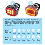 Luce di segnalazione notturna per bicicletta, ricaricabile., CYCLAMI Q6 Front Light+Tail Light