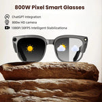 Occhiali intelligenti M02S con fotocamera HD da 8 MP, video 1080p, assistente vocale AI, registrazione, traduzione, Transparent, Sunglasses, Photochromic, Transparent+Sunglasses, Transparent+Photochromic