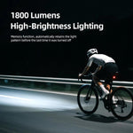 Faro anteriore da appendere per bicicletta, 1800 lumen, luce sottosella anteriore ad alta luminosità per bici da strada/mountain bike, antiabbagliamento, per uscite notturne., CYC1800