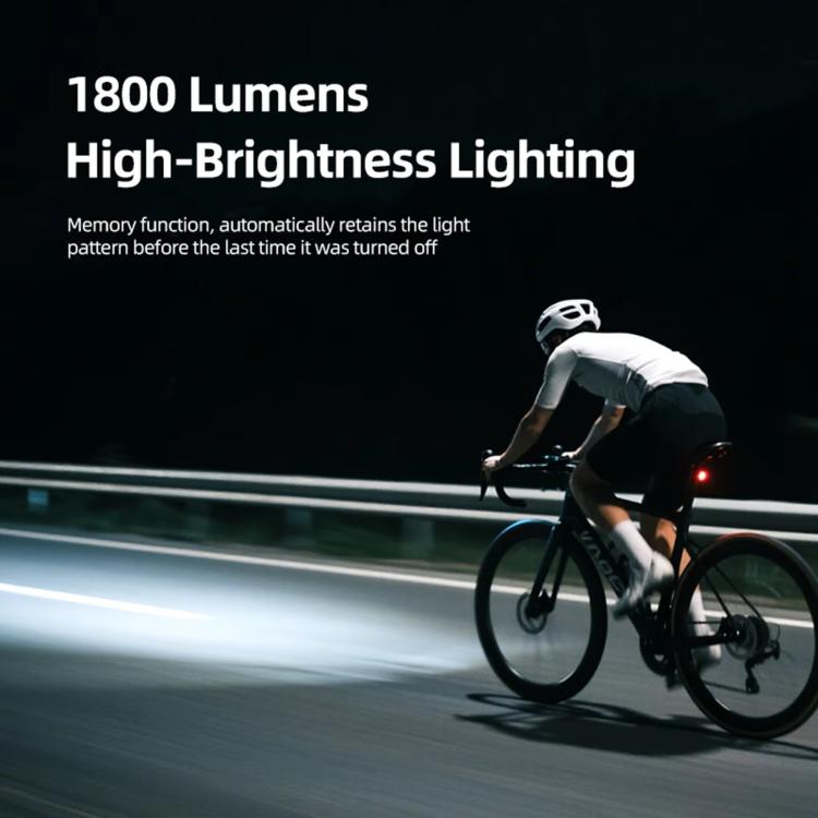 Faro anteriore da appendere per bicicletta, 1800 lumen, luce sottosella anteriore ad alta luminosità per bici da strada/mountain bike, antiabbagliamento, per uscite notturne., CYC1800
