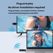 Trasmettitore HDMI wireless 2 in 1, portata 60 m, dispositivo di mirroring per laptop e PC, risoluzione 1080p 60Hz, extender wireless.
