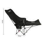 Talrix Sedia da campeggio portatile pieghevole per esterni, ideale per la spiaggia., Classic Black, Classic Gold, Tall Black, Tall Gold, 3-Level Adjustable Black, 3-Level Adjustable Gold, With Leg Rest Black, With Leg Rest Gold
