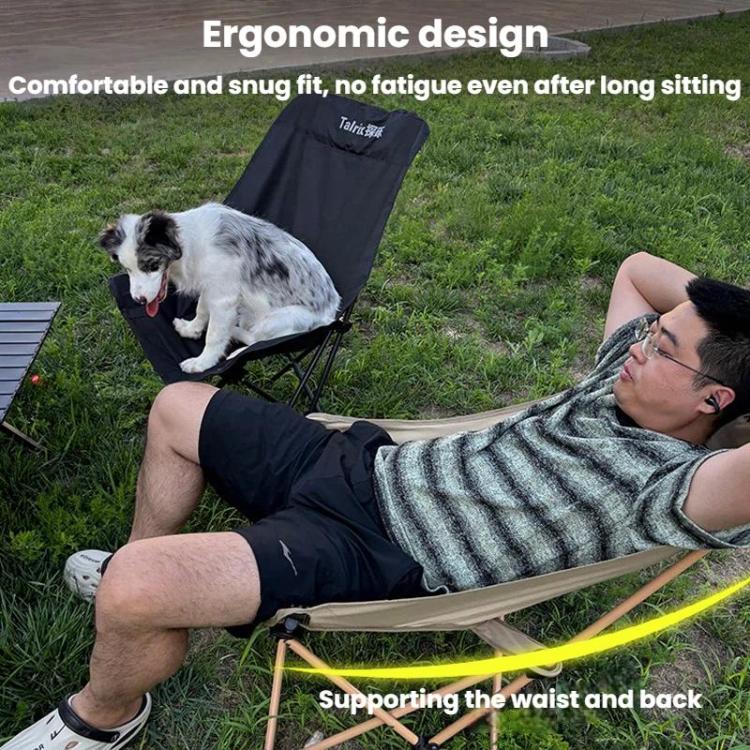 Talrix Sedia da campeggio portatile pieghevole per esterni, ideale per la spiaggia., Classic Black, Classic Gold, Tall Black, Tall Gold, 3-Level Adjustable Black, 3-Level Adjustable Gold, With Leg Rest Black, With Leg Rest Gold